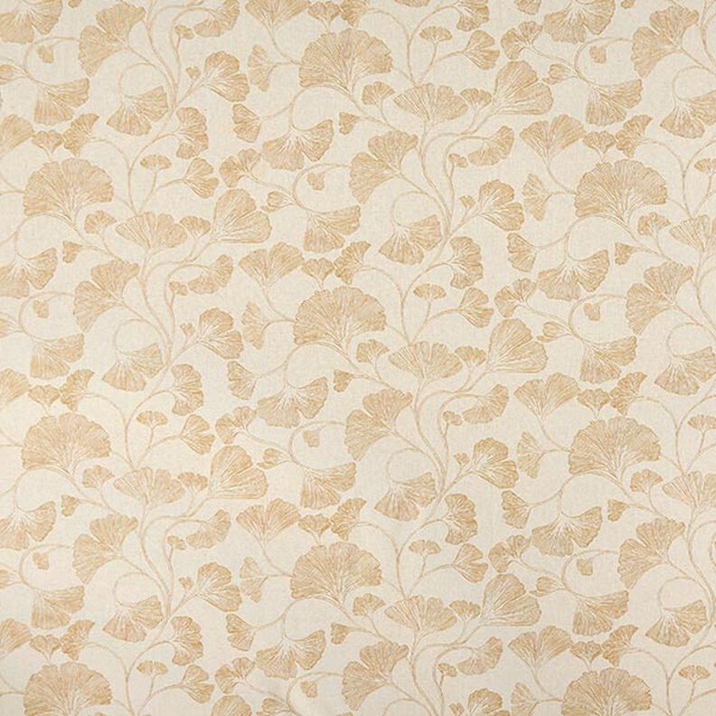 Decor Fabric Half Panama Ginkgo – mustard/natural,  image number 1