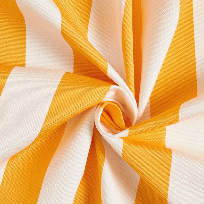 Outdoor Fabric Canvas Block Stripes – sunglow/ivory,  image number 3