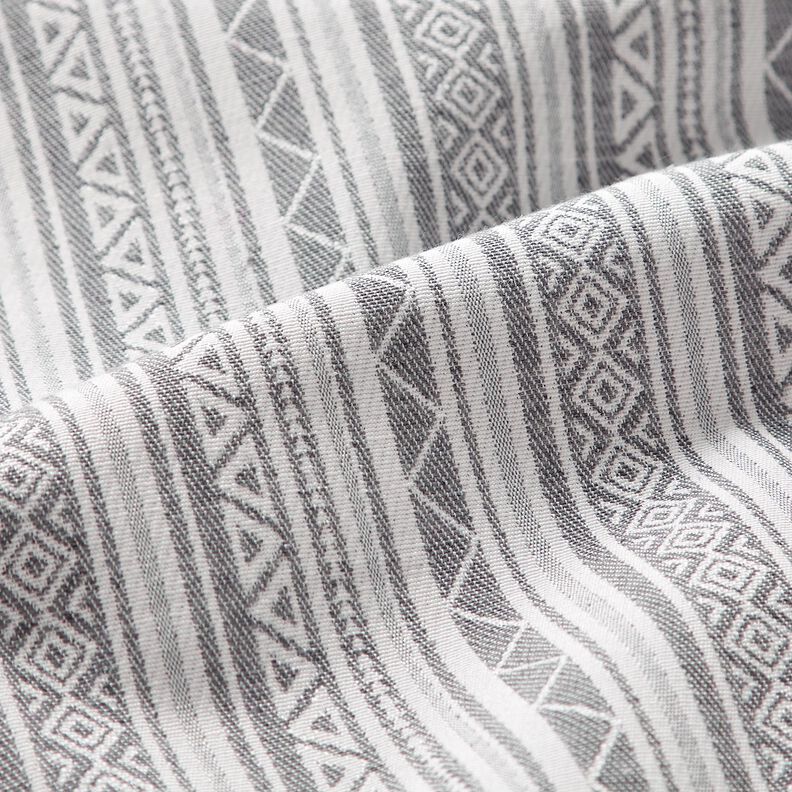 Decor Fabric Jacquard ethnic stripes &ndash; grey/offwhite,  image number 2