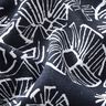 Viscose Linen Blend sketched flowers – midnight blue/white,  thumbnail number 2