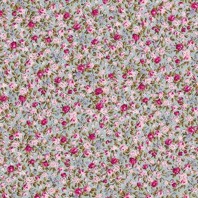 Cotton Poplin Sea of Roses – sky blue/light pink, 