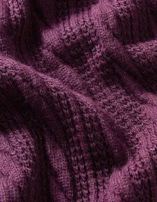 Knitted fabric in cream white with grey stripes
